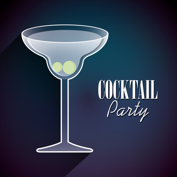 Cocktails cup glass design - Vector, Image