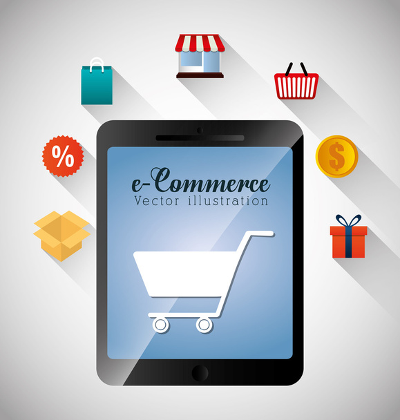 Shopping and ecommerce graphic design - Vector, Image