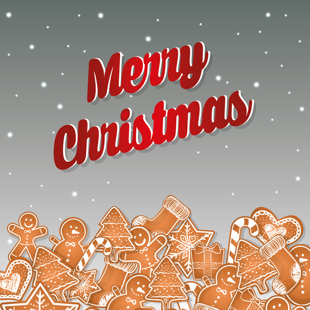 幸せな休日とメリー クリスマス カードのデザイン - ベクター画像