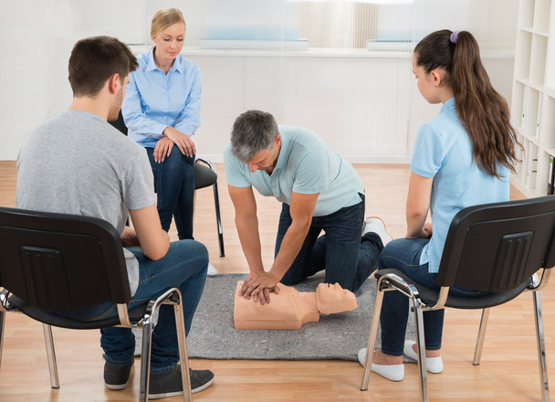 Teaching First Aid Cpr Technique - Photo, image