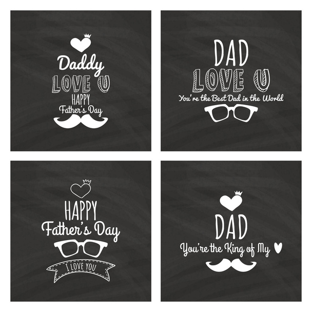 Happy fathers day - Vektor, Bild