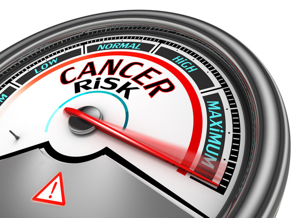 Il misuratore concettuale del rischio di cancro indica il massimo
 - Foto, immagini