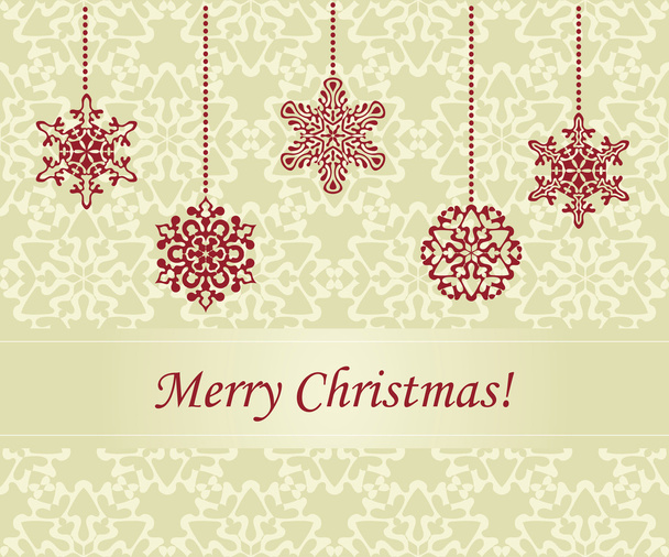 Christmas greeting card - Vector, Image