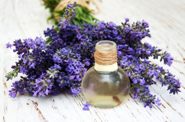 Lavender and massage oil - Photo, Image