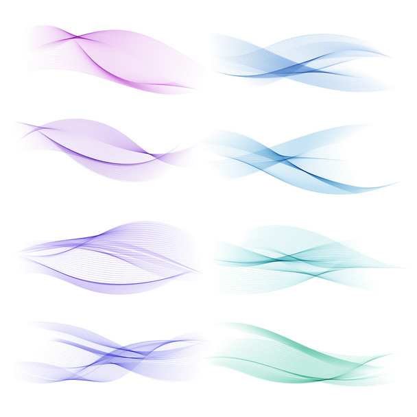 abstraktní modrá vlna izolovaných na bílém pozadí - Fotografie, Obrázek