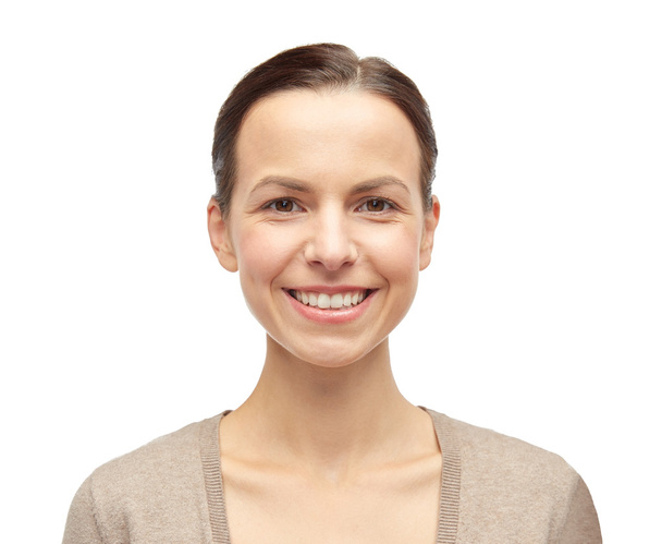 smiling young woman in cardigan - Foto, immagini