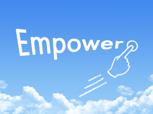 empower message cloud shape - Photo, Image