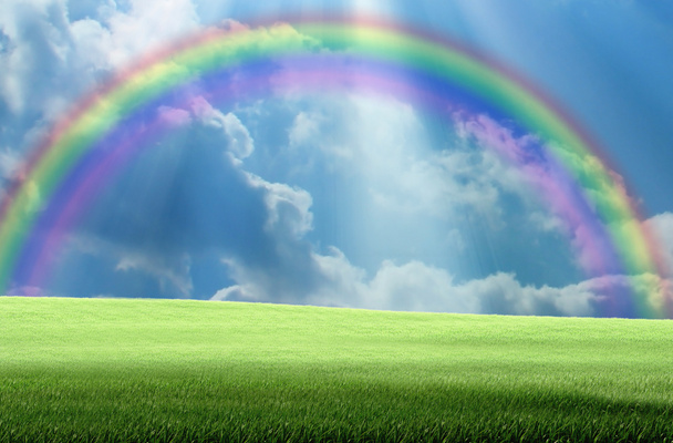 regenboog en zonlicht - Foto, afbeelding
