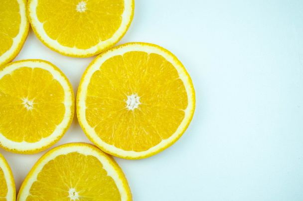 Fatias de laranja madura
 - Foto, Imagem
