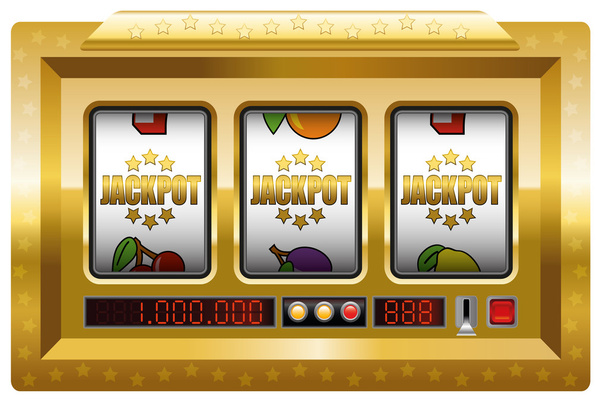 Jackpot Slot makinesidir altın - Vektör, Görsel