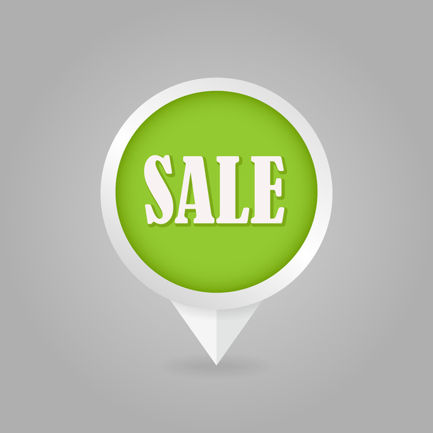 Sale pin map icon. Map pointer, markers. - Wektor, obraz