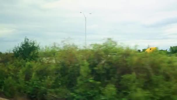 Strzał z autostrady z pociągu - Materiał filmowy, wideo
