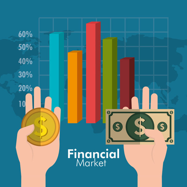 Finans piyasası istatistikleri - Vektör, Görsel