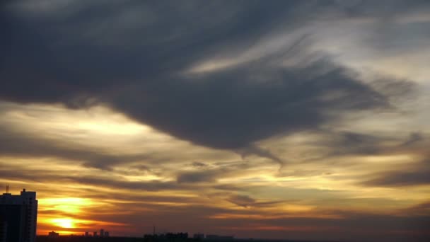 Sky At Sunset In City Time Lapse - Footage, Video