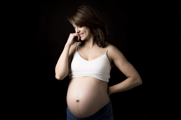 beautiful Portrait of young pregnant woman - Photo, image