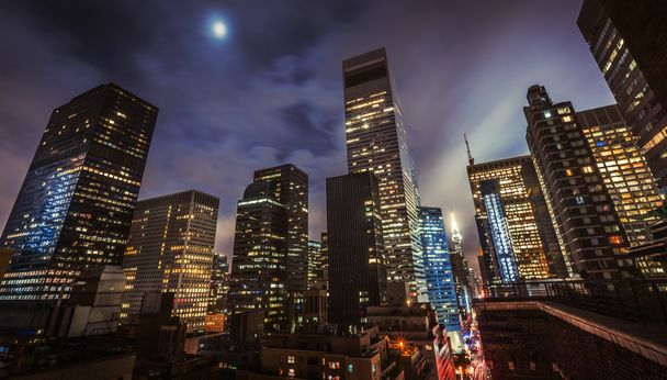 Manhattan v noci - Fotografie, Obrázek