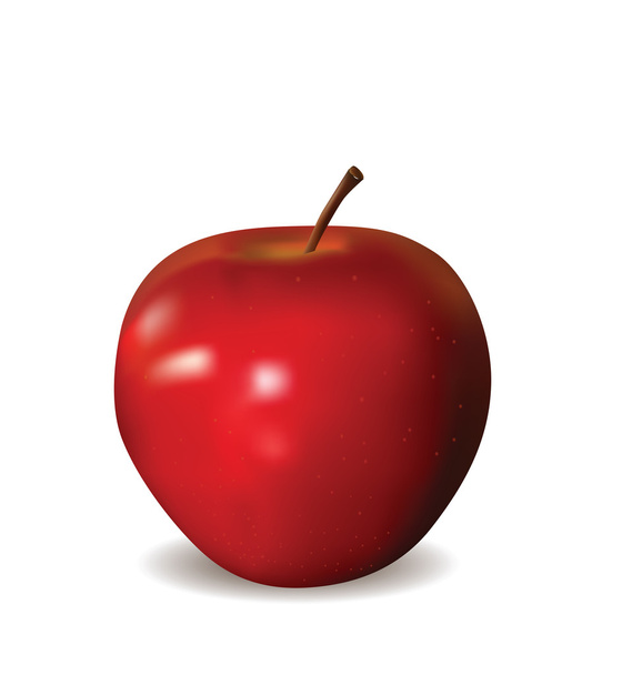 Red Apple Isolated on White - Вектор,изображение