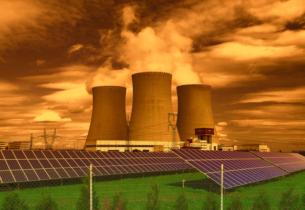 Atomerőmű temelini napelemek, a Cseh Köztársaság Európa - Fotó, kép