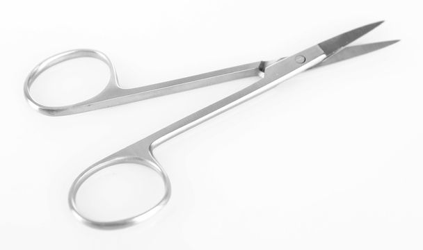 Surgery scissors isolated on white - Foto, imagen