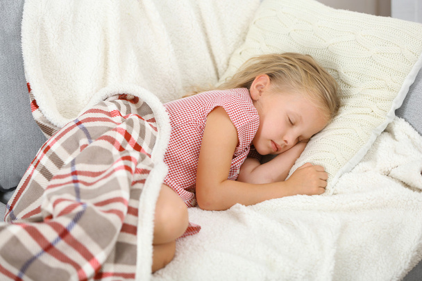 Sleeping little girl closeup - Foto, Imagem