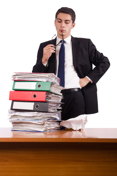 Busy businessman under work stress - Photo, Image
