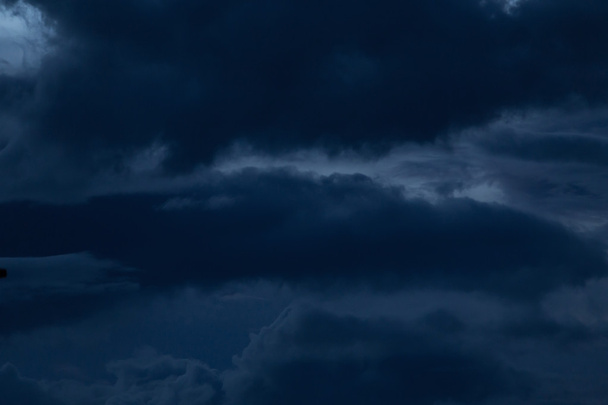 black cloud in dark night sky background - Photo, Image