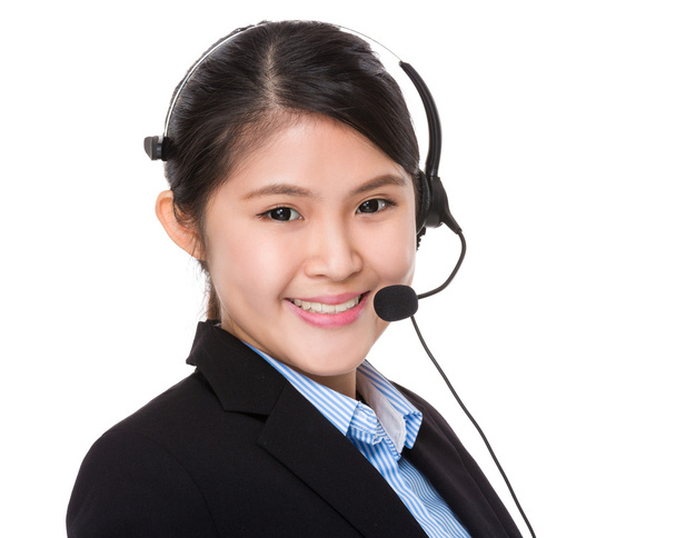 Operador de servicio al cliente con auriculares
 - Foto, Imagen