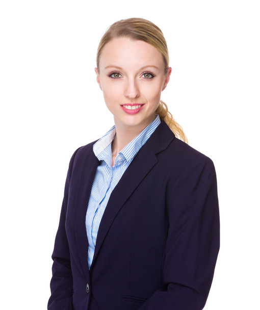 Jeune femme d'affaires caucasienne en costume d'affaires
 - Photo, image