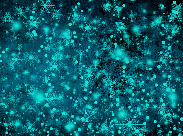 winter background with  various snowflakes - Photo, Image