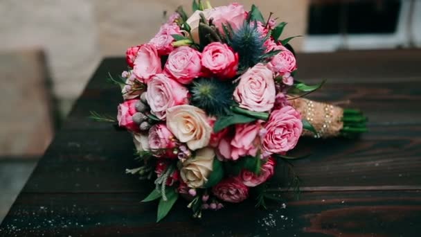 bruiloft boeket met rozen - Video