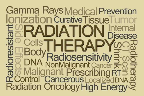 Radyasyon terapisi kelime bulutu - Fotoğraf, Görsel