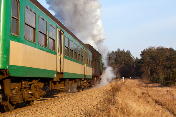 Starý retro parní vlak - Fotografie, Obrázek