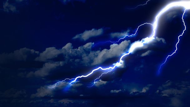 Blitzeinschlag am Himmel - Foto, Bild
