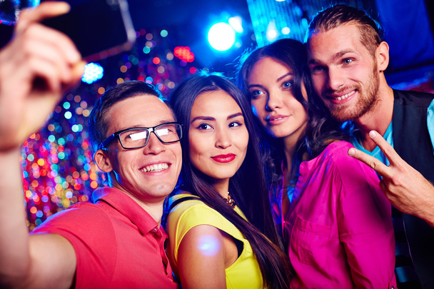 Selfie of happy clubbers - Photo, Image