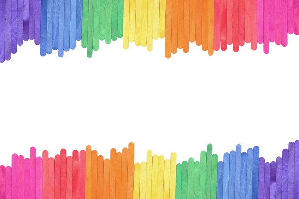 кольорова деревина морозива палиця фон рамки
 - Фото, зображення
