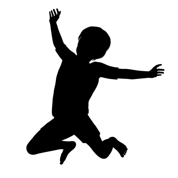criança saltando
 - Vetor, Imagem