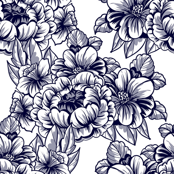 Floral seamless pattern - Διάνυσμα, εικόνα