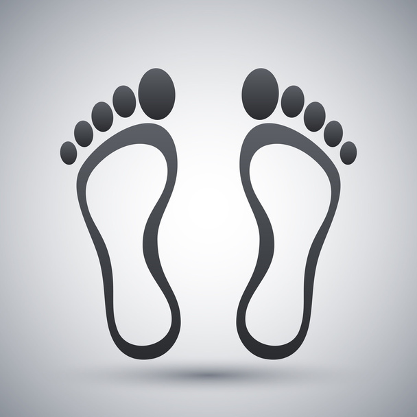 human footprints icon - Vecteur, image