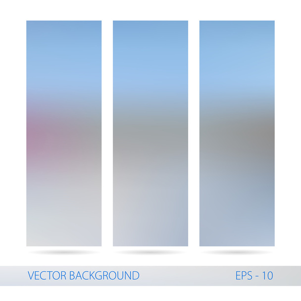Three banners with blurred background - Vector, Image
