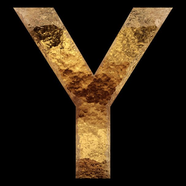 golden metal font - Фото, изображение