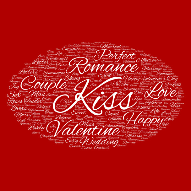 Valentine's Day wordcloud text - Photo, Image