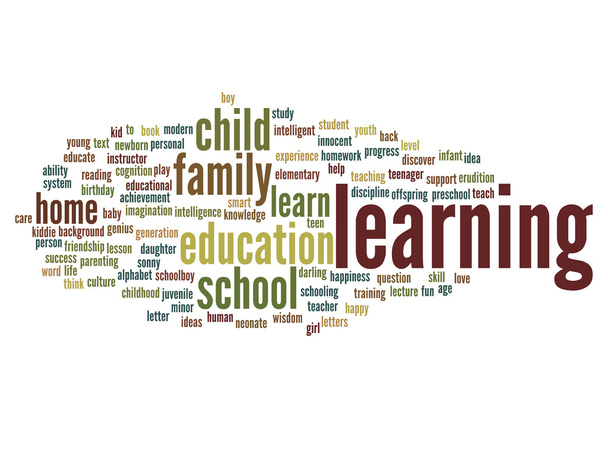 education abstract word cloud - Photo, Image