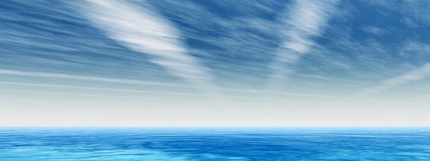 Océano olas de agua y cielo
 - Foto, Imagen