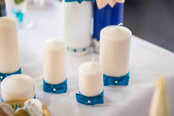 blauwe bruiloft decoratie - Foto, afbeelding