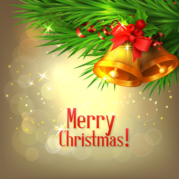 святкові дзвони з різдвяним голі
 - Вектор, зображення