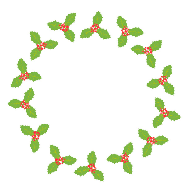 Christmas mistletoe frame - Vettoriali, immagini
