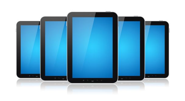 Set Of Tablet Computers Isolated - Photo, image