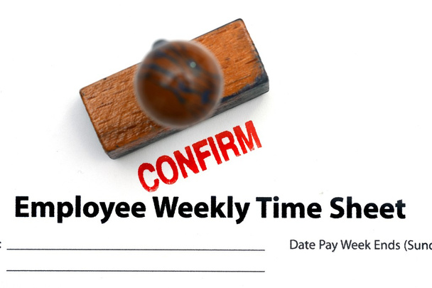 Close up of Employee time sheet - Photo, Image