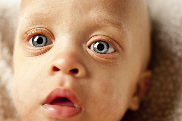 Söpö vauva, jolla on isot silmät
 - Valokuva, kuva