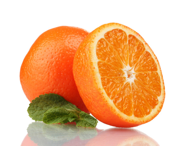 Tasty mandarine isolated on white - 写真・画像
